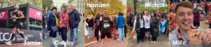 A photo collage of the supporters who completed the London Marathon in aid of Primrose Hospice.