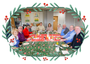 A photograph with cook and share a bereavement group held at Primrose Hospice.