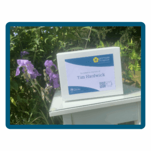 A funeral donation box